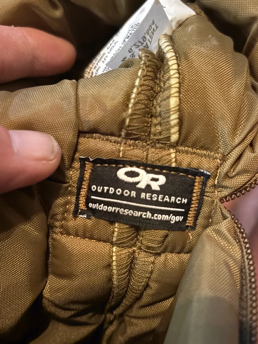 Outdoor Research Coyote Brown 1L Bottle Parka w/ 2 Nalgene 32oz Bottles USA